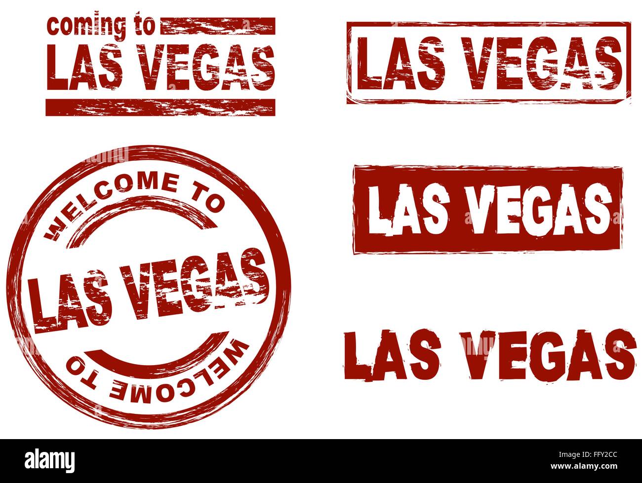 Stilisierte Tinte Marken zeigen die Stadt Las Vegas Stock Vektor