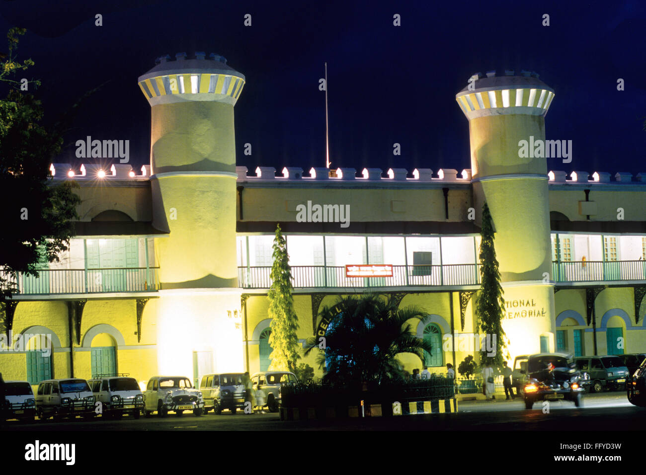 Zelluläre Gefängnis; Portblair; Andaman und Nicobar Inseln; Indien Stockfoto