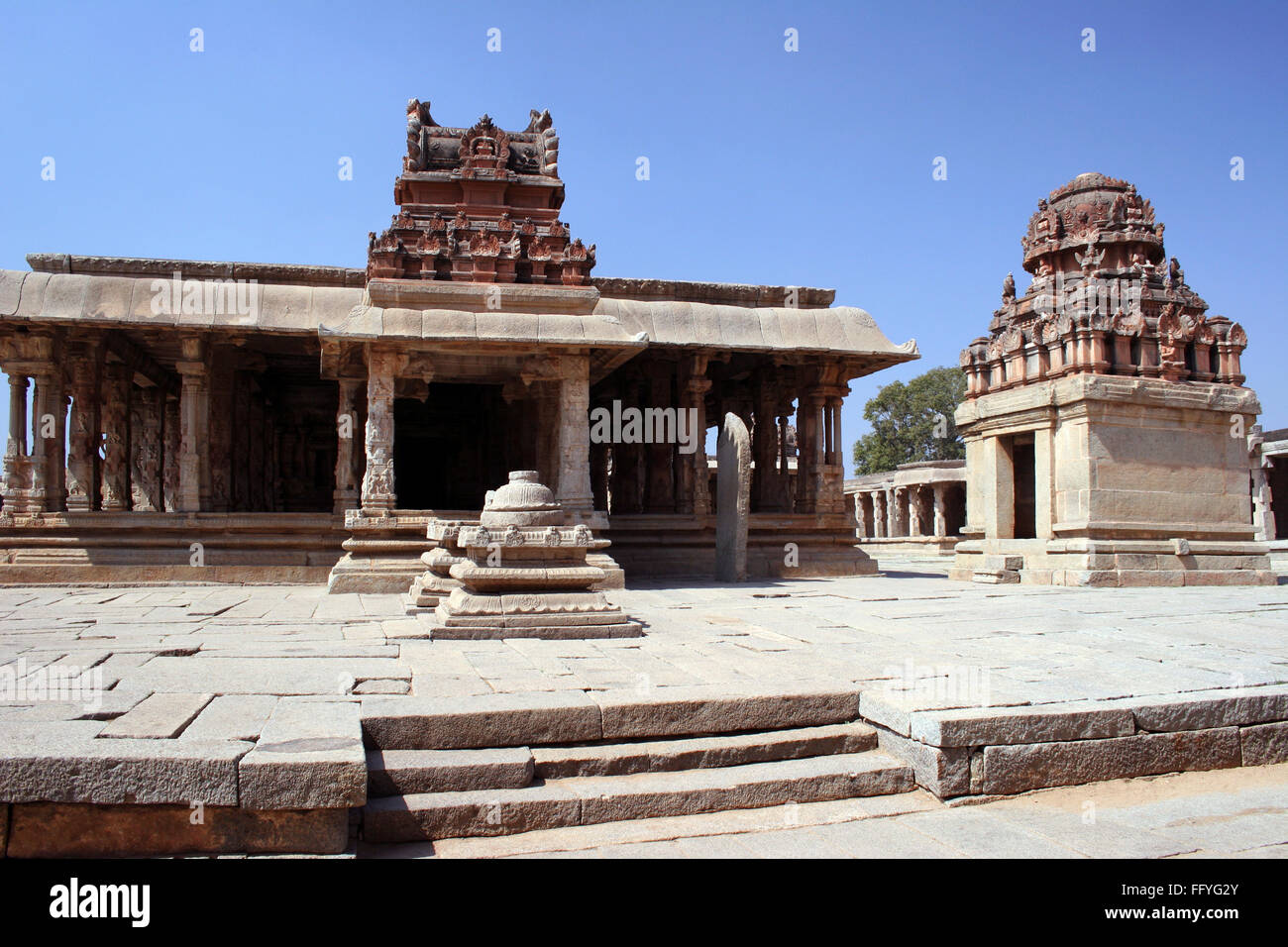 Bal-Krishna-Tempel, Hampi Vijayanagar Ruinen, Karnataka, Indien Stockfoto