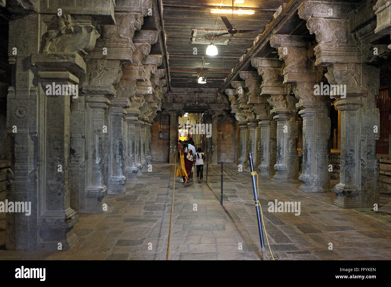 Granit Stein Spalten Hall der Brihadishwara-Tempel Vishwakarma Tamilnadu Indien Stockfoto