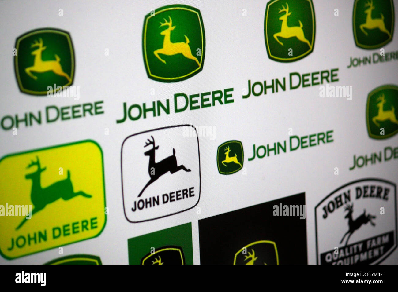 Markenname: "John Deere". Stockfoto