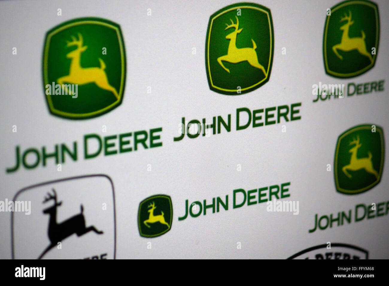 Markenname: "John Deere". Stockfoto