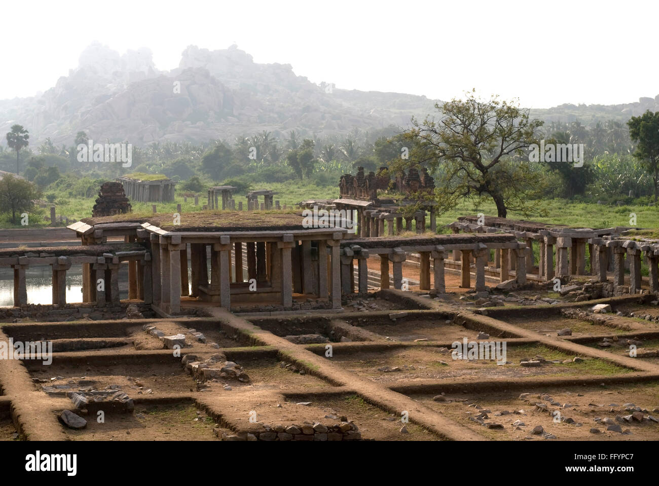 Krishna-Basar, Hampi, Karnataka, Indien Stockfoto