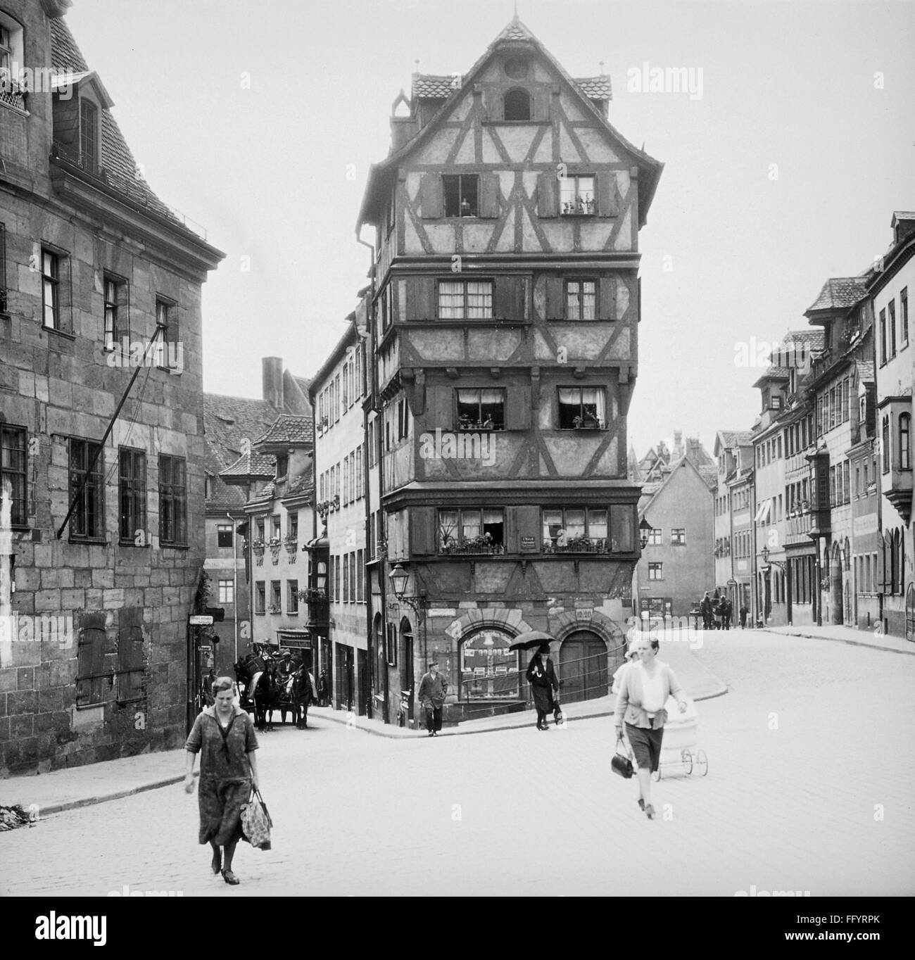 Geographie / Reisen, Deutschland, Nürnberg, Topler Haus am Panierplatz, 1927, Additional-Rights-Clearences-not available Stockfoto