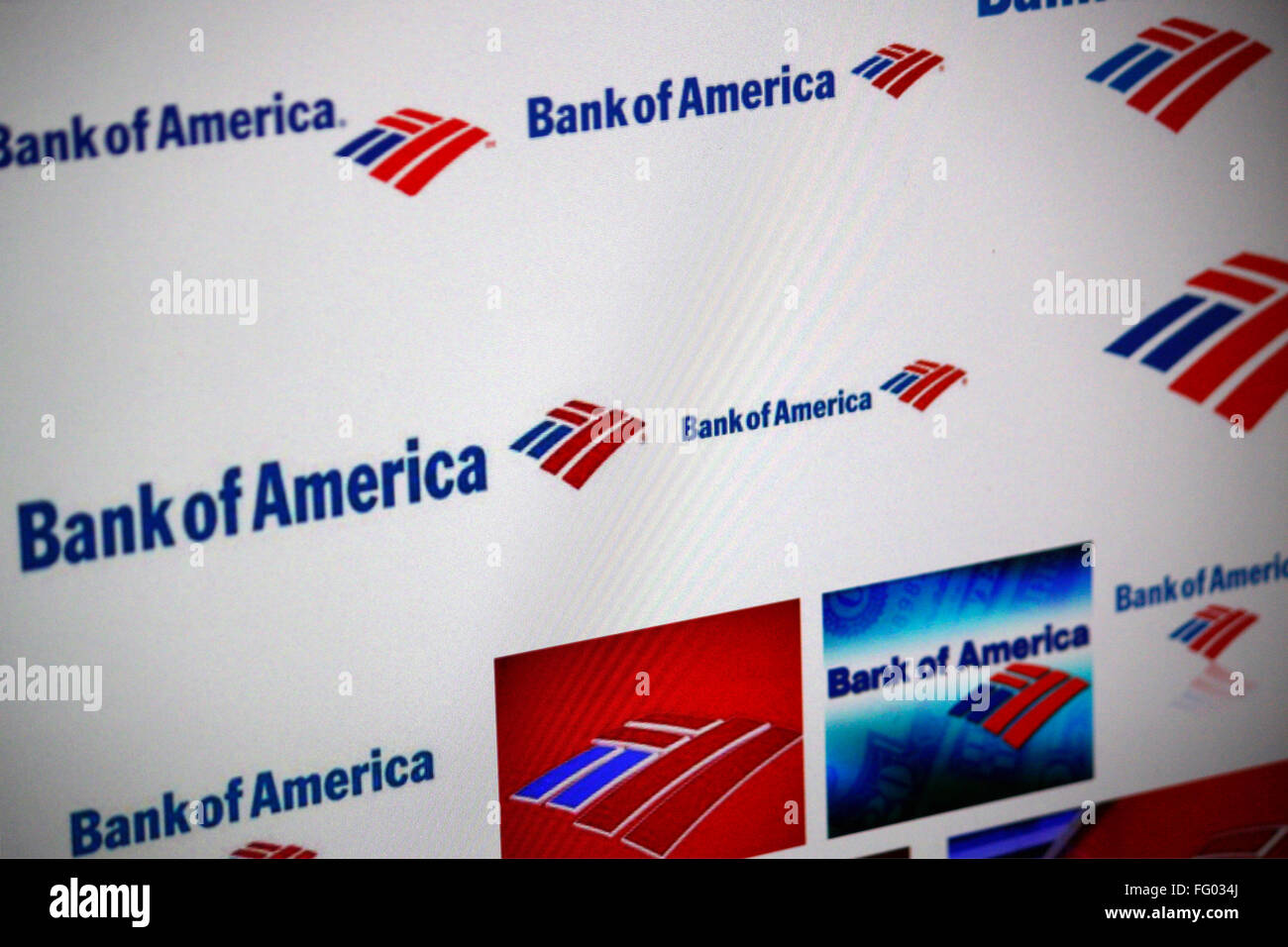 Markenname: "Bank of America". Stockfoto