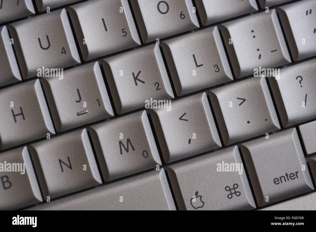 Computer-Tastatur, Apple Laptop Mac Book Pro, Indien Stockfoto