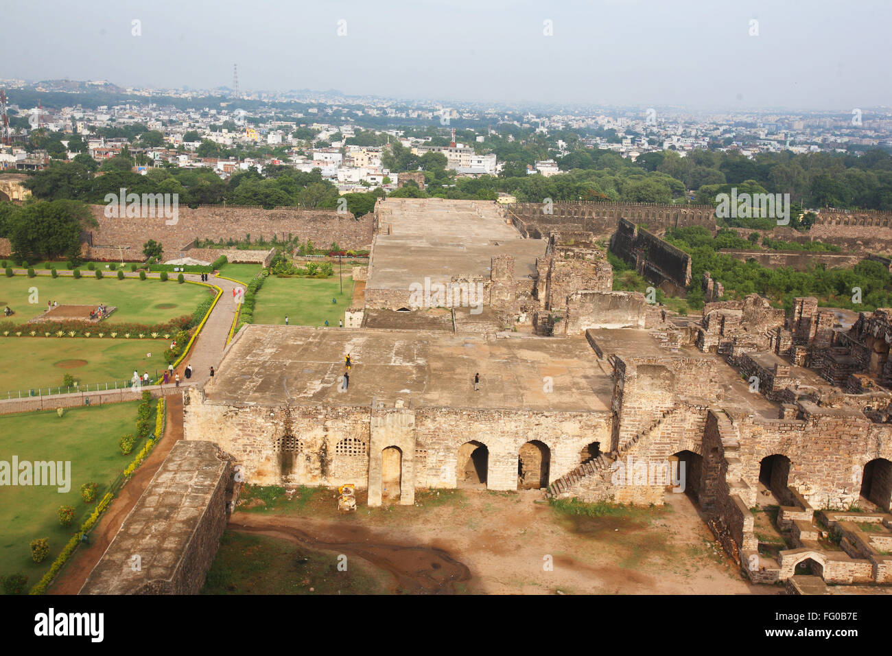 Golconda Fort Hyderabad Andhra Pradesh Indien Asien Stockfoto