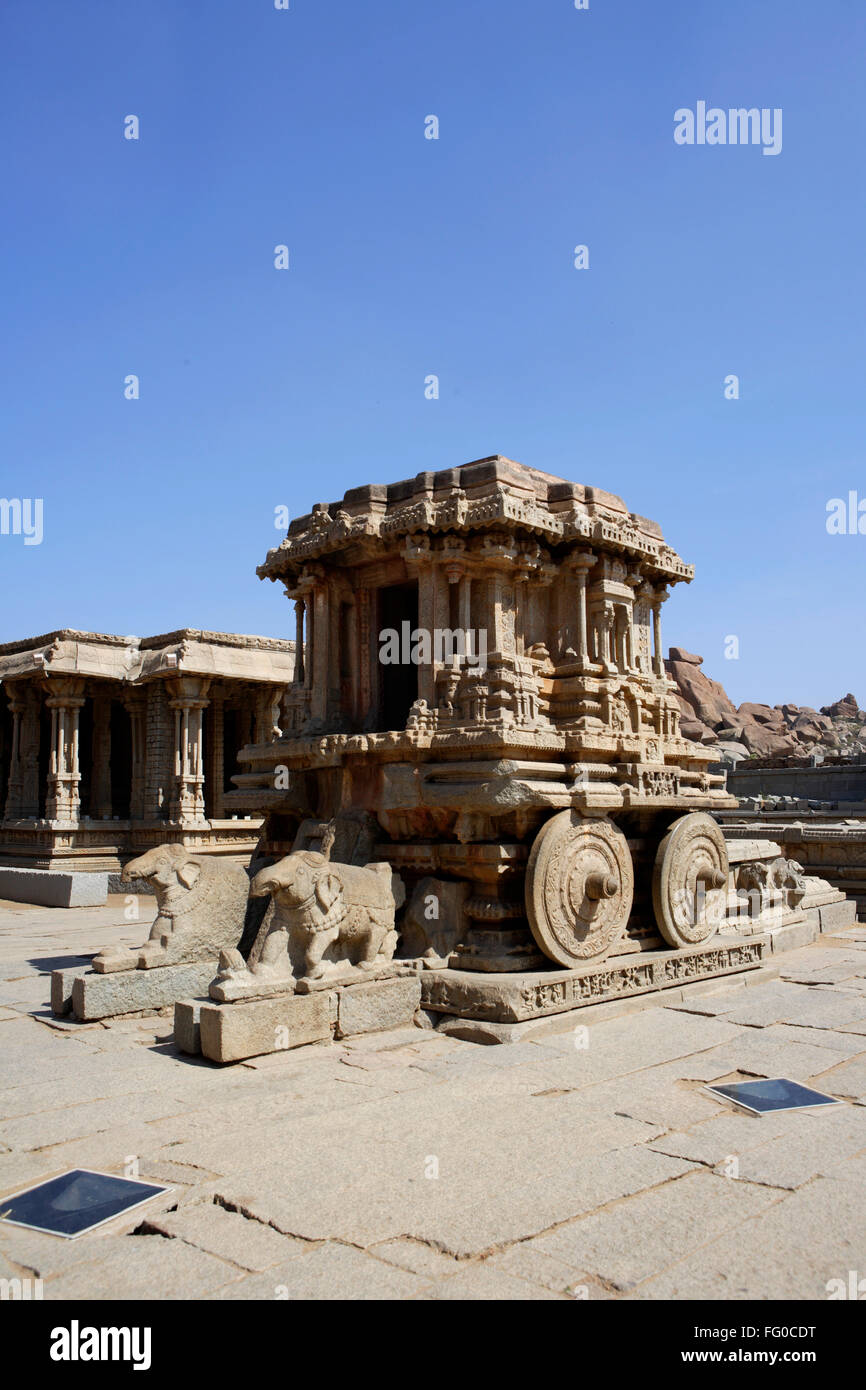 Stone Wagen Ratha Fahrzeug Vishnu Vitthal Tempel Hampi Vijayanagar ...