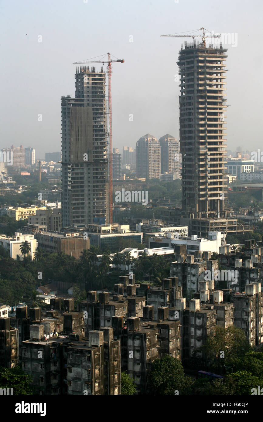 Zwei high-Rise Gebäude gebaut, Bombay jetzt Mumbai, Maharashtra, Indien Stockfoto