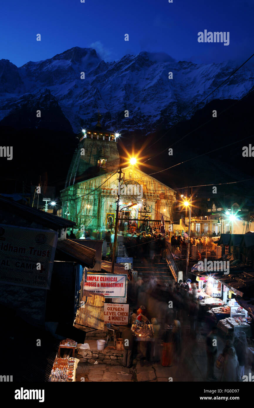 Kedarnath Tempel Uttarakhand Indien Asien Stockfoto