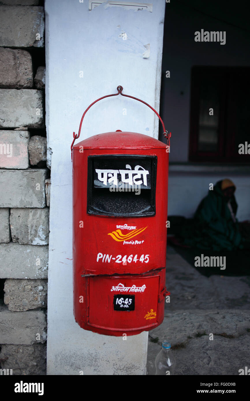 Briefkasten Uttarakhand Indien Asien Stockfoto