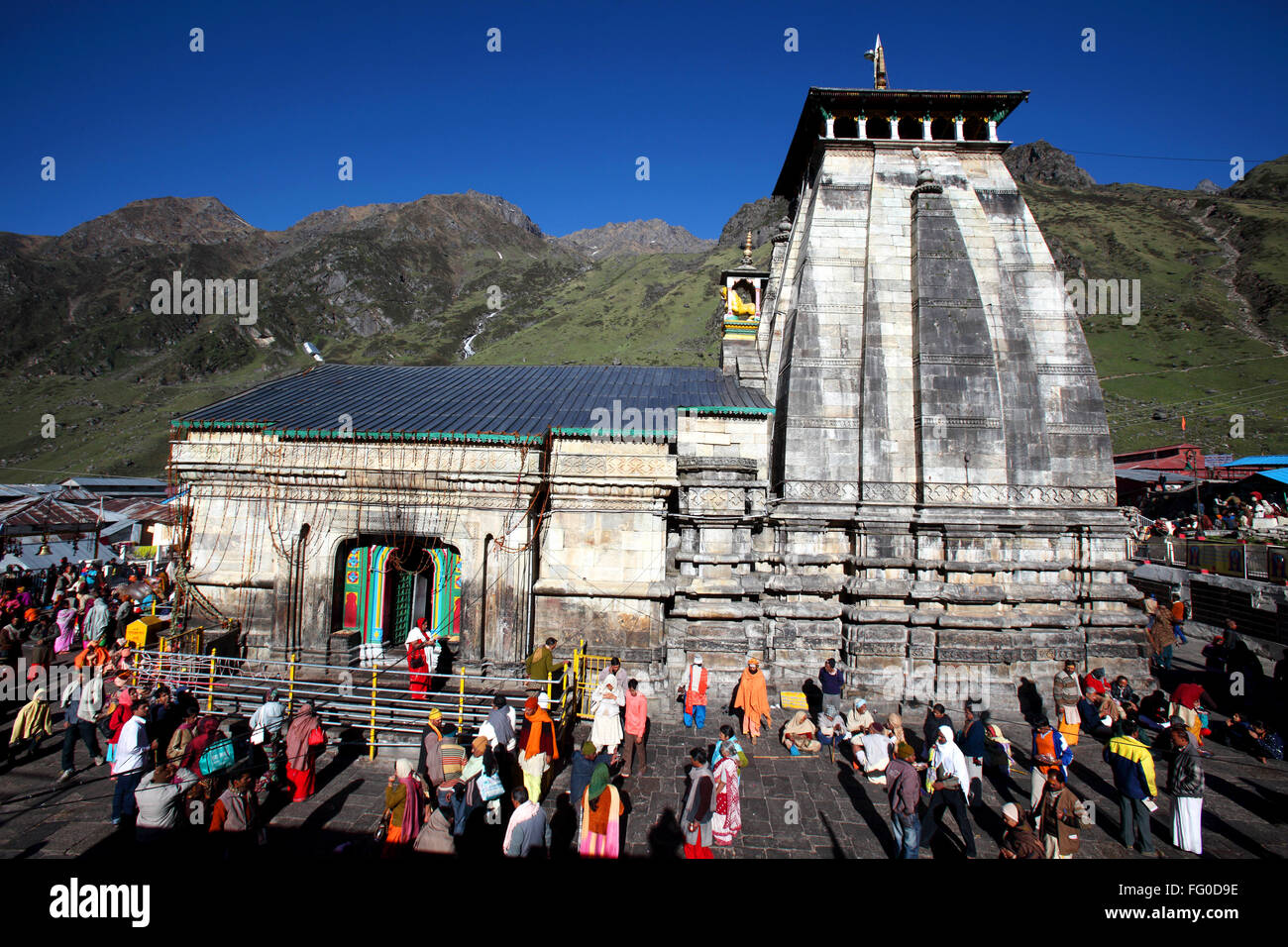 Kedarnath Tempel Uttarakhand Indien Asien Stockfoto