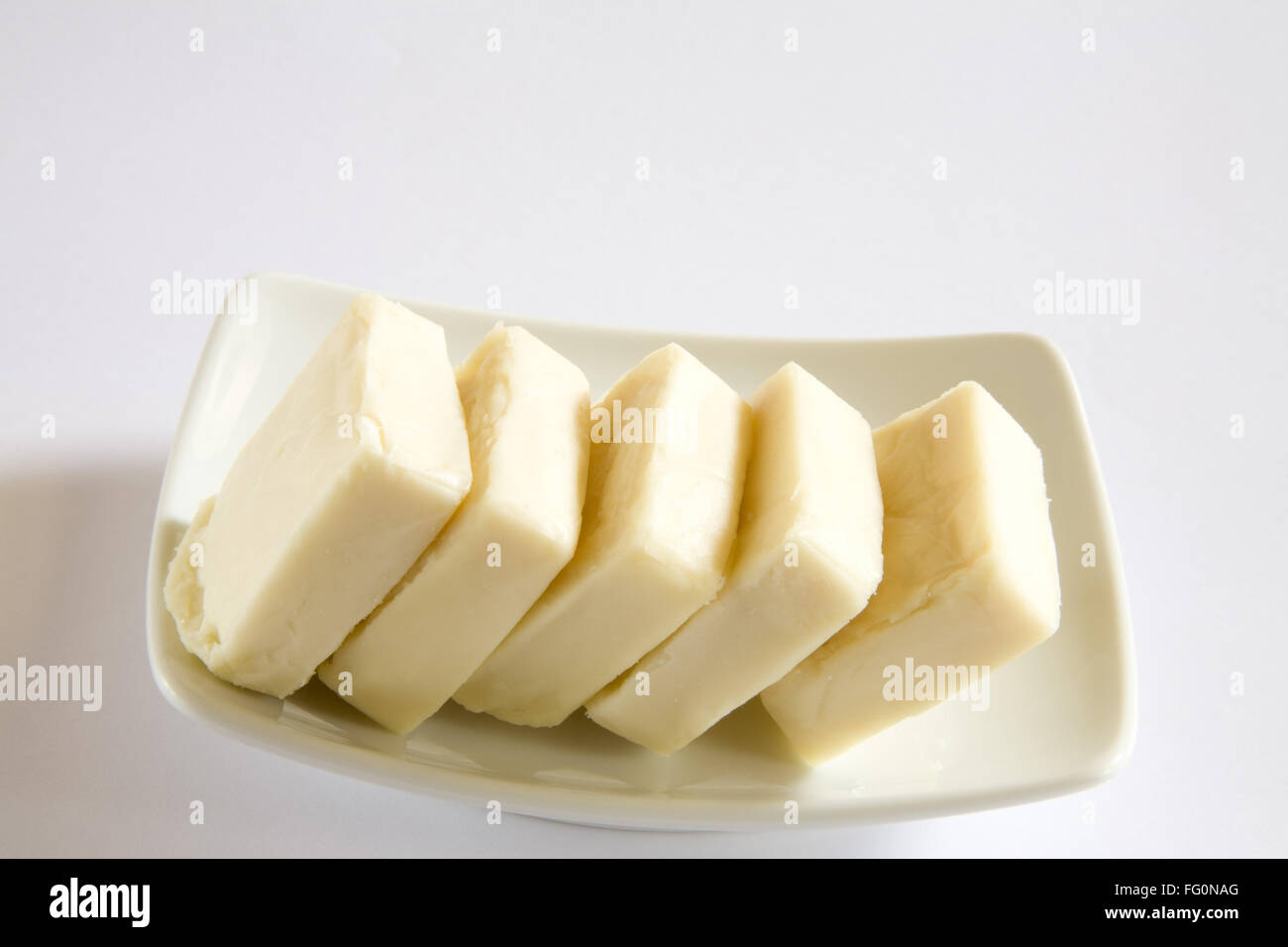 Käse in festen oder harten Masse Heim- oder Molkerei Produkt gepresst Stockfoto