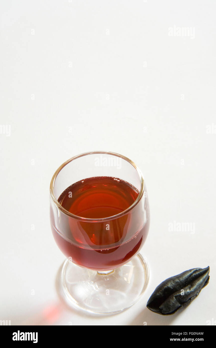 Kokum Saft (Garcinia Indica), Indien Stockfoto