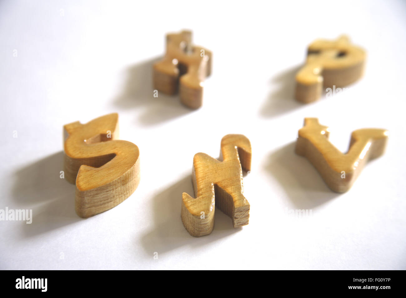 Konzept, Ashkar Buchstaben des englischen Alphabets aus Holz gefertigt Stockfoto
