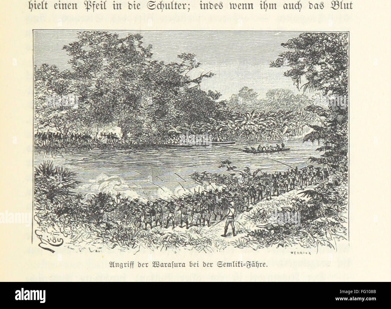 Dieses Vintage-Buch behandelt die Hilfsmission von Emin Pascha und Stanleys Reise durch die dunkelsten Teile Afrikas, bietet Berichte von Stanley und Briefe von Emin Pascha, die ihre gefährliche Expedition beschreiben. Stockfoto