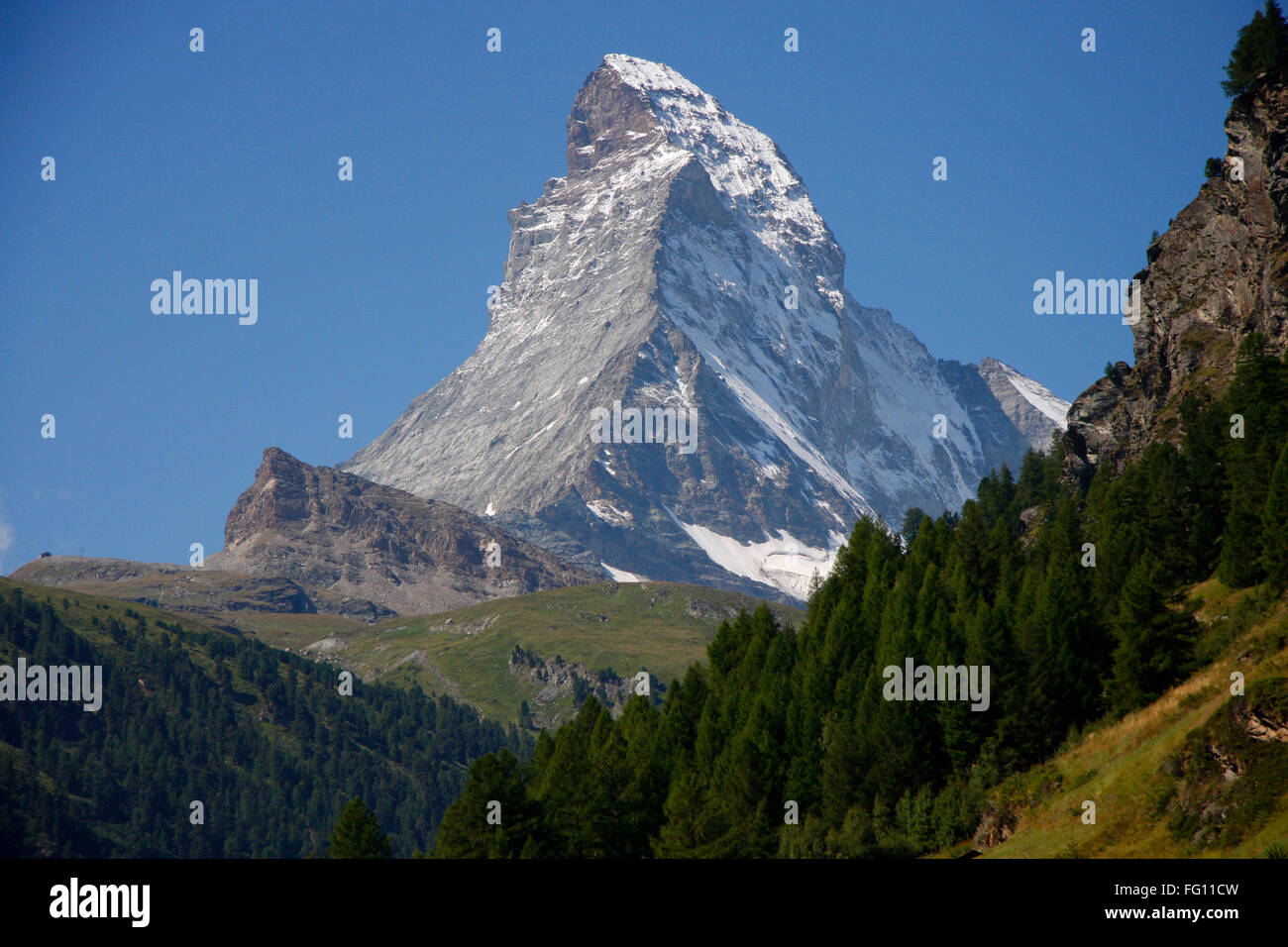 Matterhorn, Kanton Wallis, Schweiz / Schweiz. Stockfoto