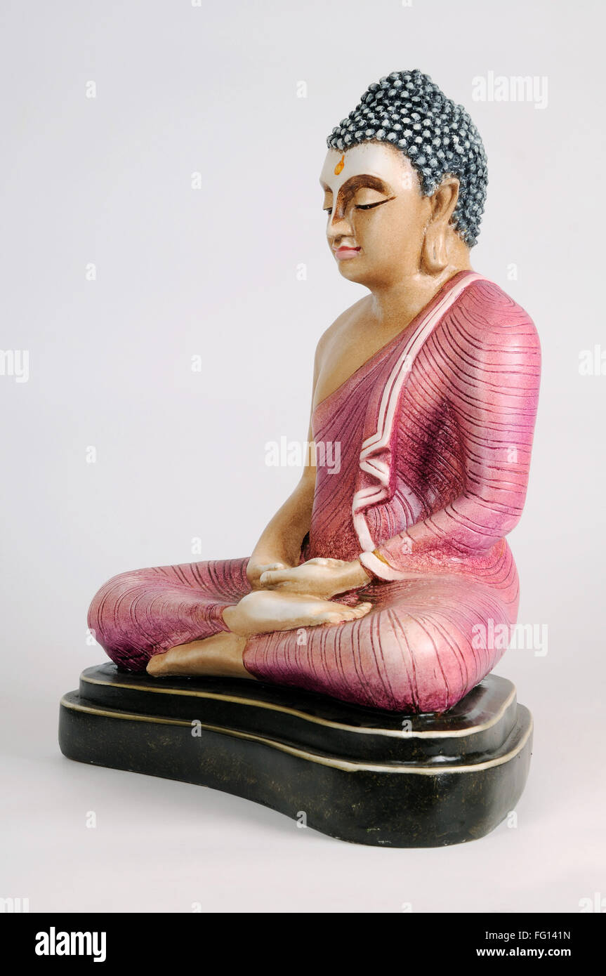 Statue von Lord Gautama Buddha; Indien Stockfoto