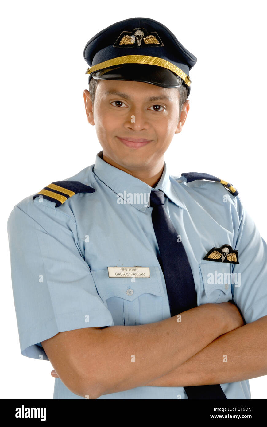 Pilot in Uniform Herr #782W Stockfoto