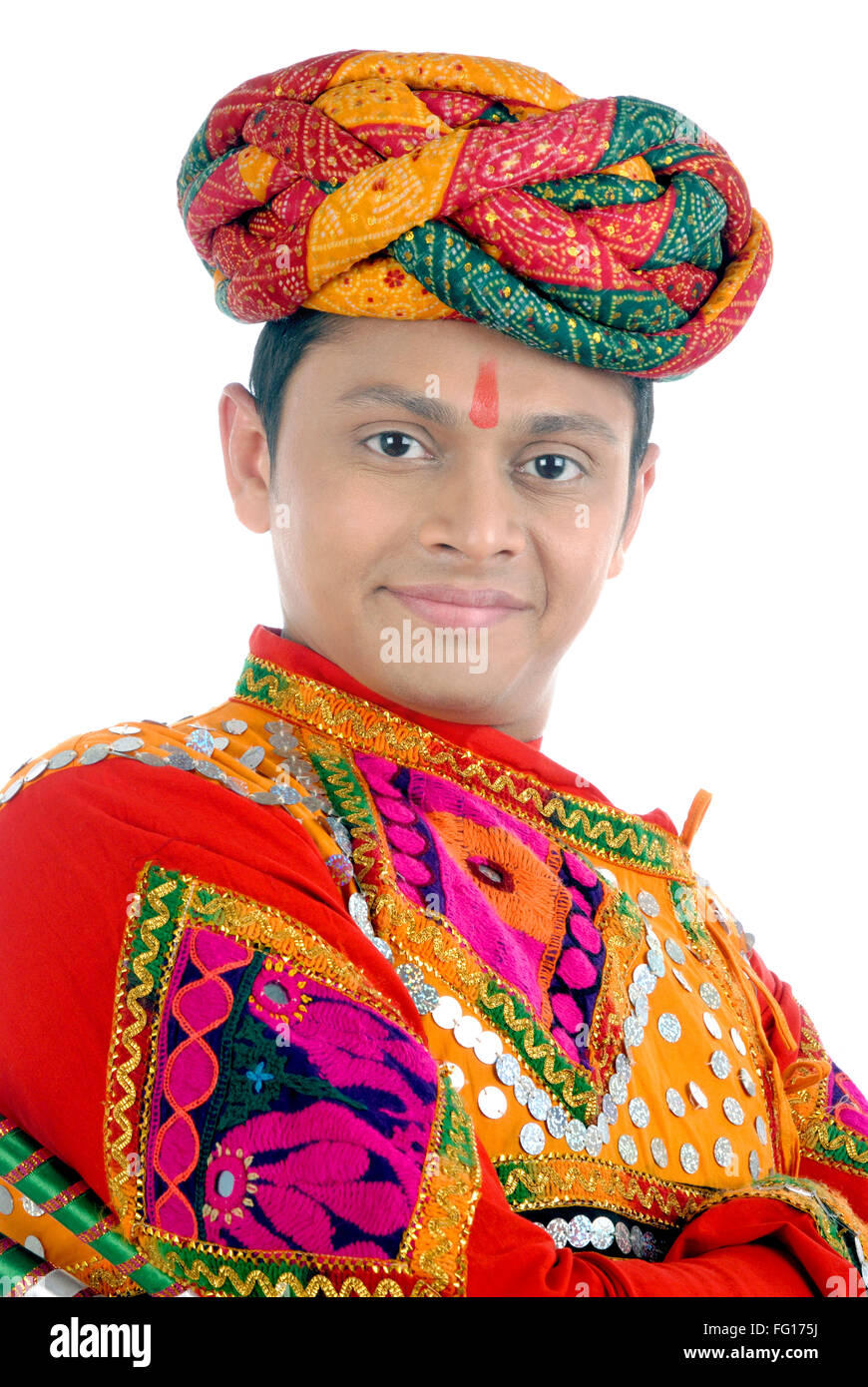 Rajasthani Mann in traditioneller Kleidung Herr #782W Stockfoto