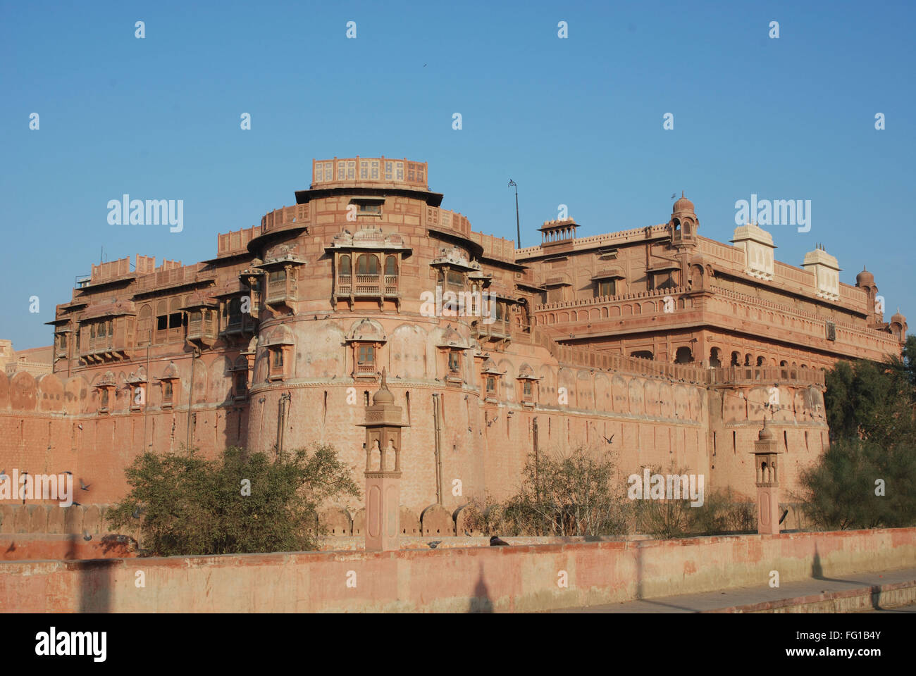 Weiten Blick über Junagarh Fort, Bikaner, Rajasthan, Indien Stockfoto