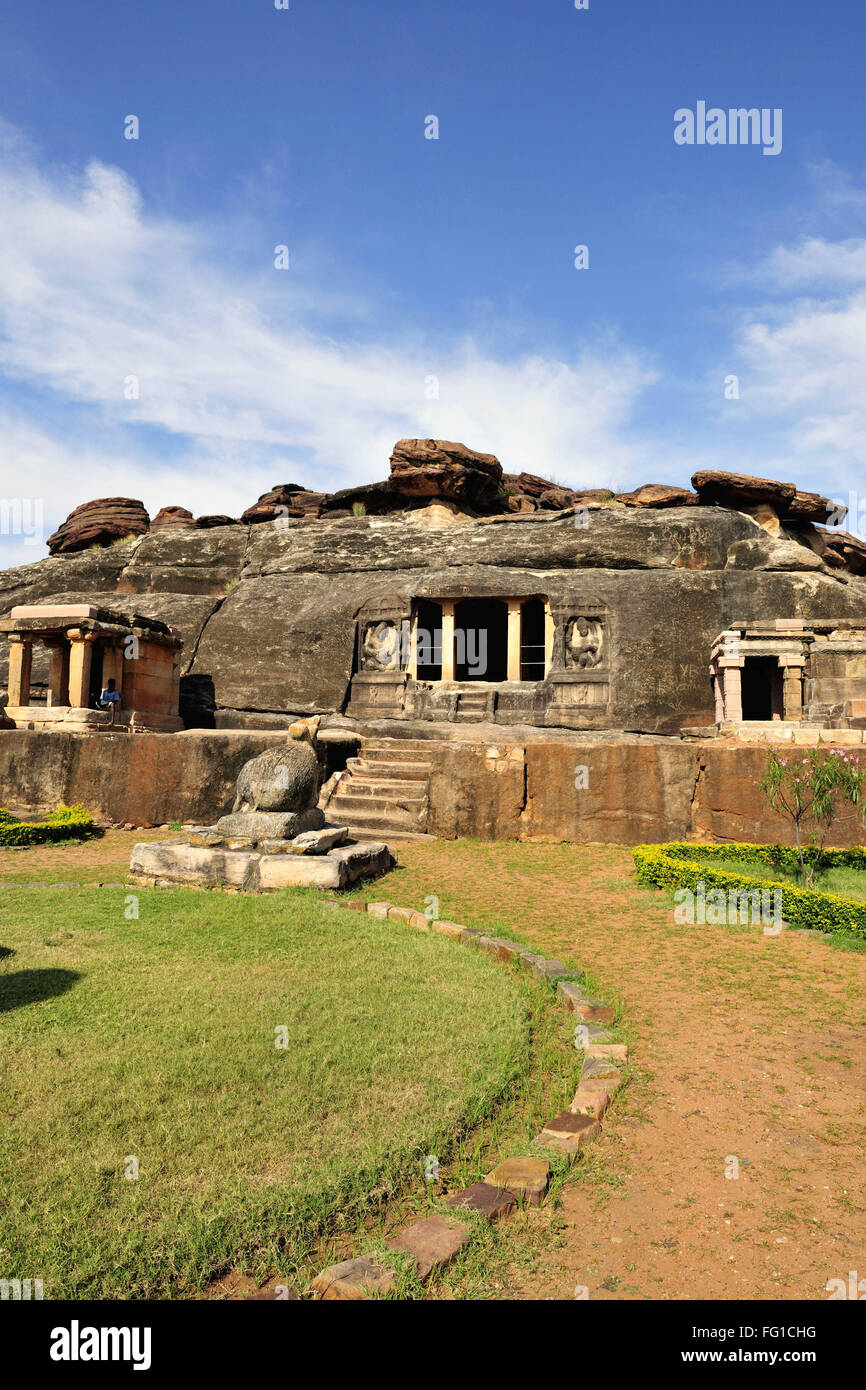 Bhagavatapurana Höhle Tempel Ravanaphadi Aihole Karnataka Indien Asien Okt 2010 Stockfoto