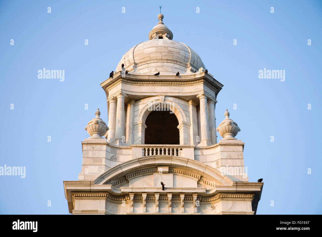Victoria Denkmal beeindruckende Erinnerung an Britisches Raj Kuppel mit beweglichen Engelsstatue, Calcutta jetzt Kolkata, Westbengalen Stockfoto