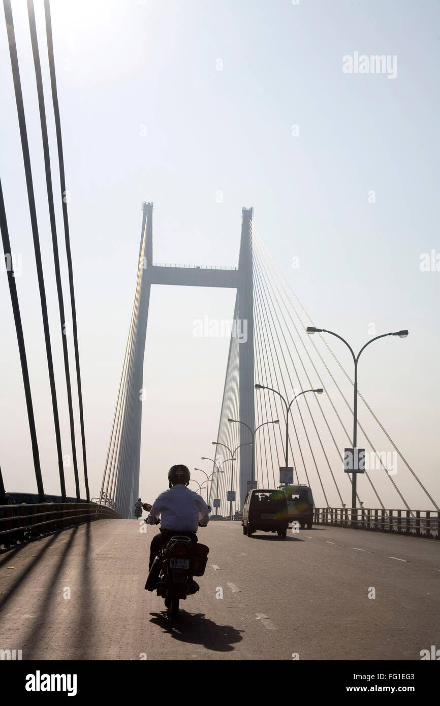 Vidyasagar setu zweiten Brücke über den Fluss Hooghly Verknüpfung howrah jetzt Kolkata, West Bengal Indien - rsc 113541 nach Kalkutta Stockfoto