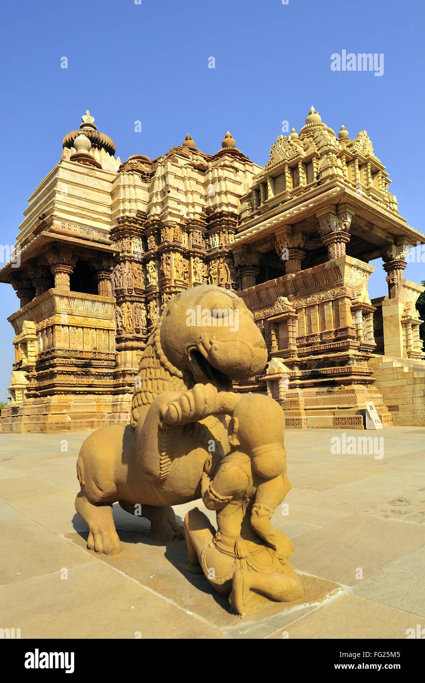 Jagadambi Khajuraho Tempel Madhya Pradesh, Indien Stockfoto