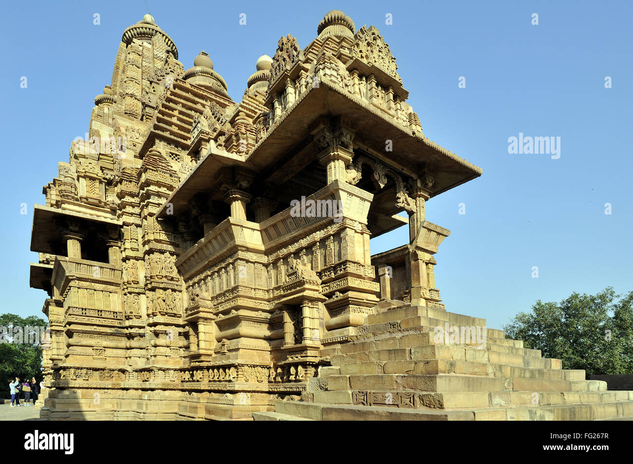 Khajuraho Lakshmana Tempel in Madhya Pradesh, Indien Stockfoto
