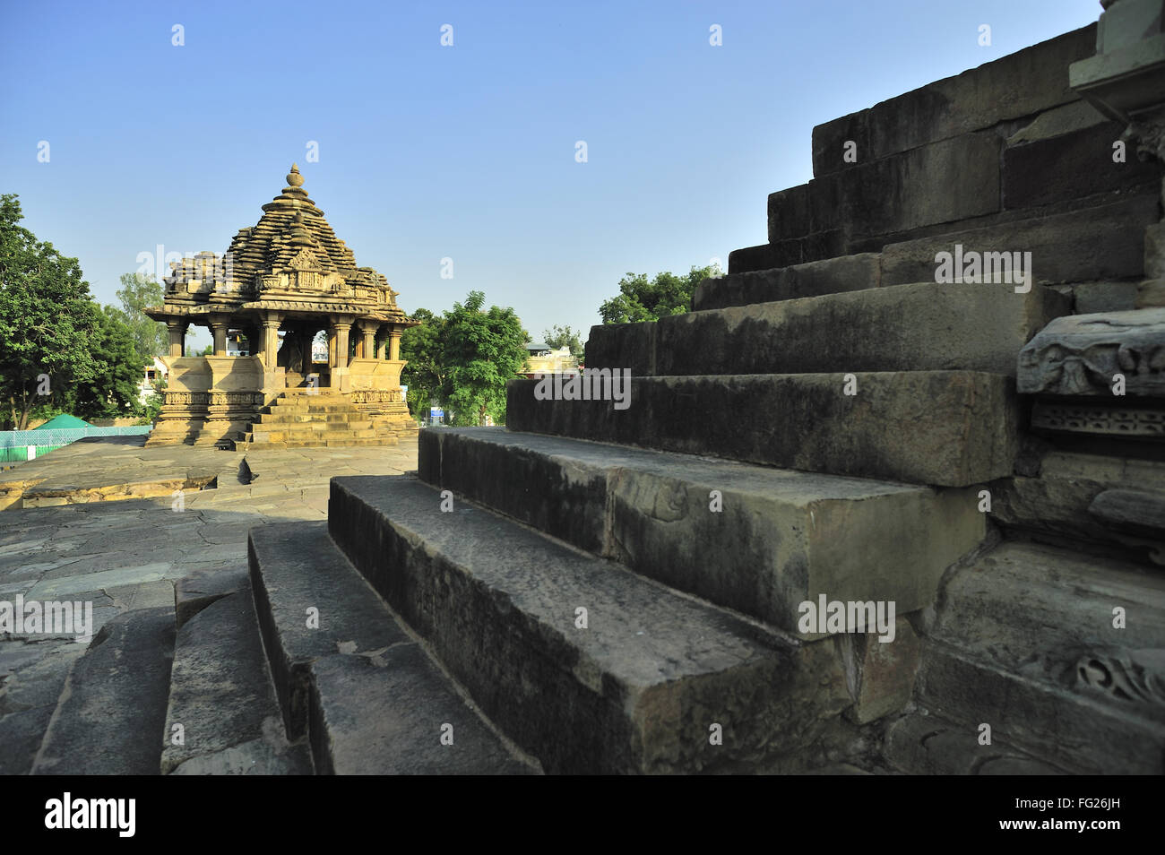 Nandi Tempel Khajuraho Madhya Pradesh, Indien Stockfoto