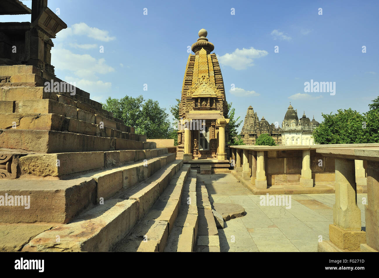 Khajuraho Lakshmana Tempel in Madhya Pradesh, Indien Stockfoto