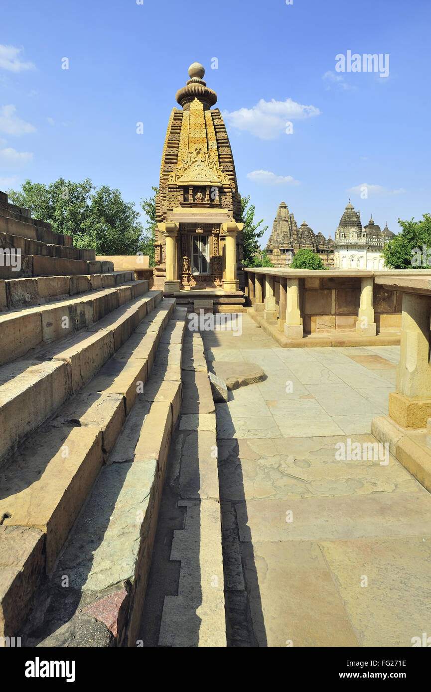 Khajuraho Lakshmana Tempel in Madhya Pradesh, Indien Stockfoto