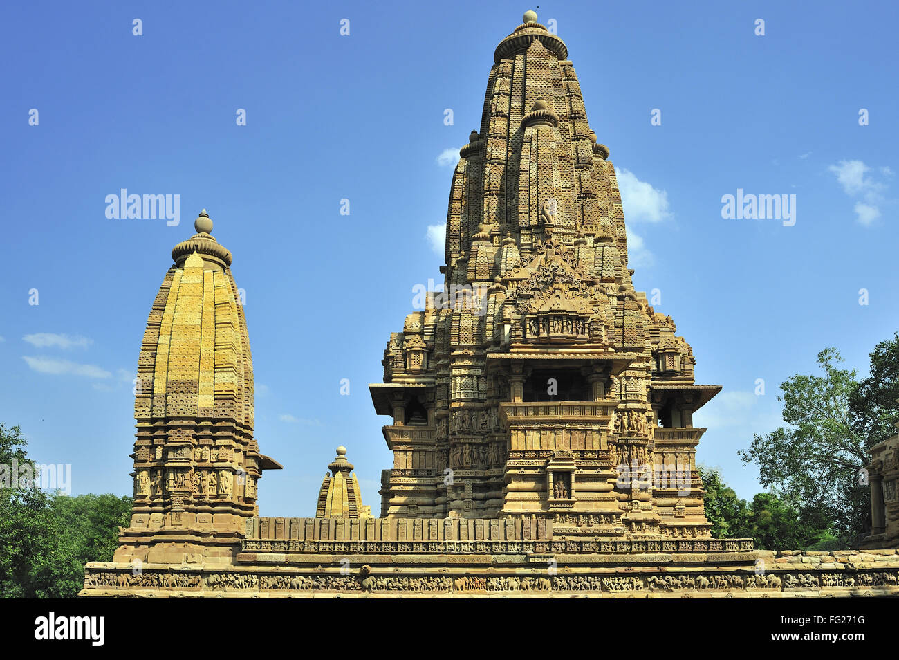 Khajuraho Lakshmana Tempel in Madhya Pradesh, Indien Stockfoto