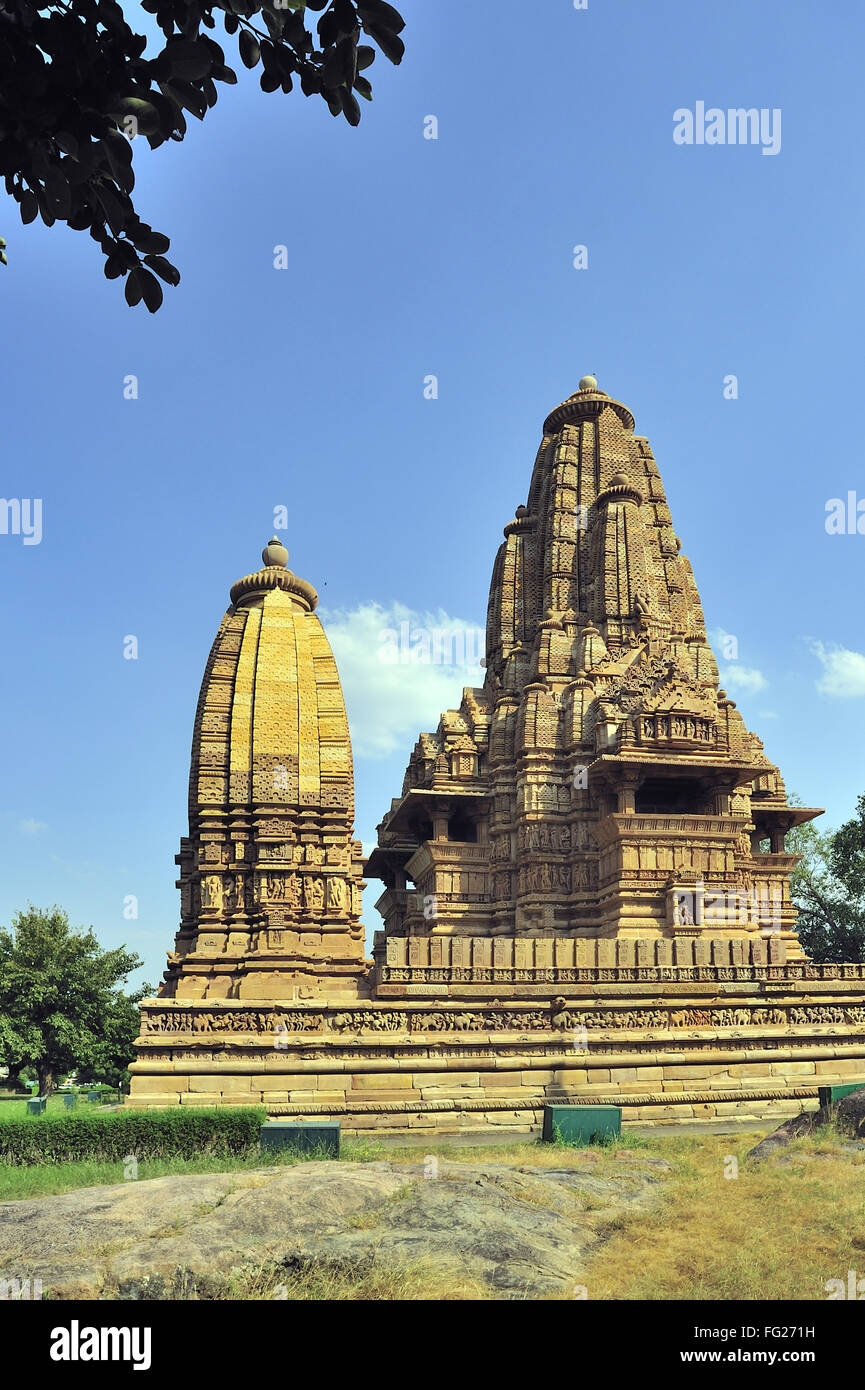 Khajuraho Lakshmana Tempel in Madhya Pradesh, Indien Stockfoto