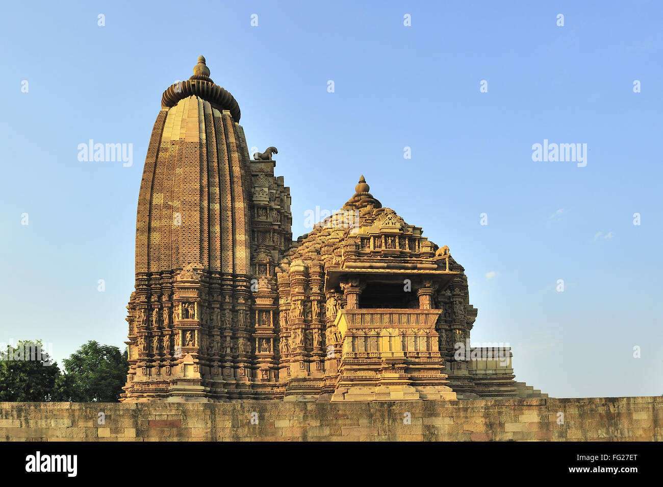 Vamana Khajuraho Tempel Madhya Pradesh, Indien Stockfoto