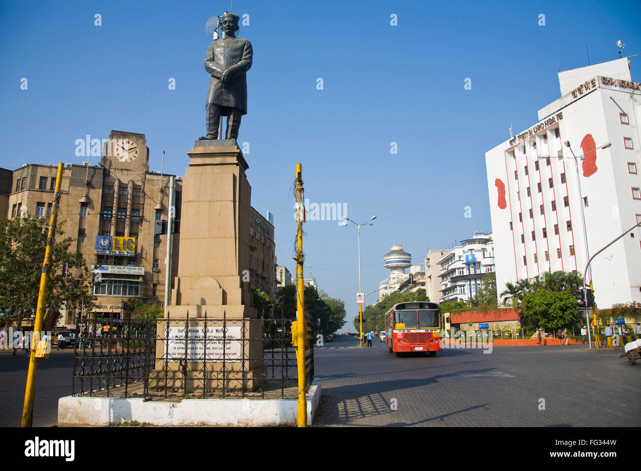 Statue von Sir Dinshaw Edulji Wacha; Bombay; Mumbai; Maharashtra; Indien 20 12 2009 Stockfoto