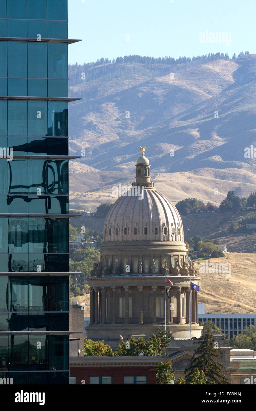 Idaho Zustand Capitol-Gebäudes in der Innenstadt von Boise, Idaho, USA. Stockfoto