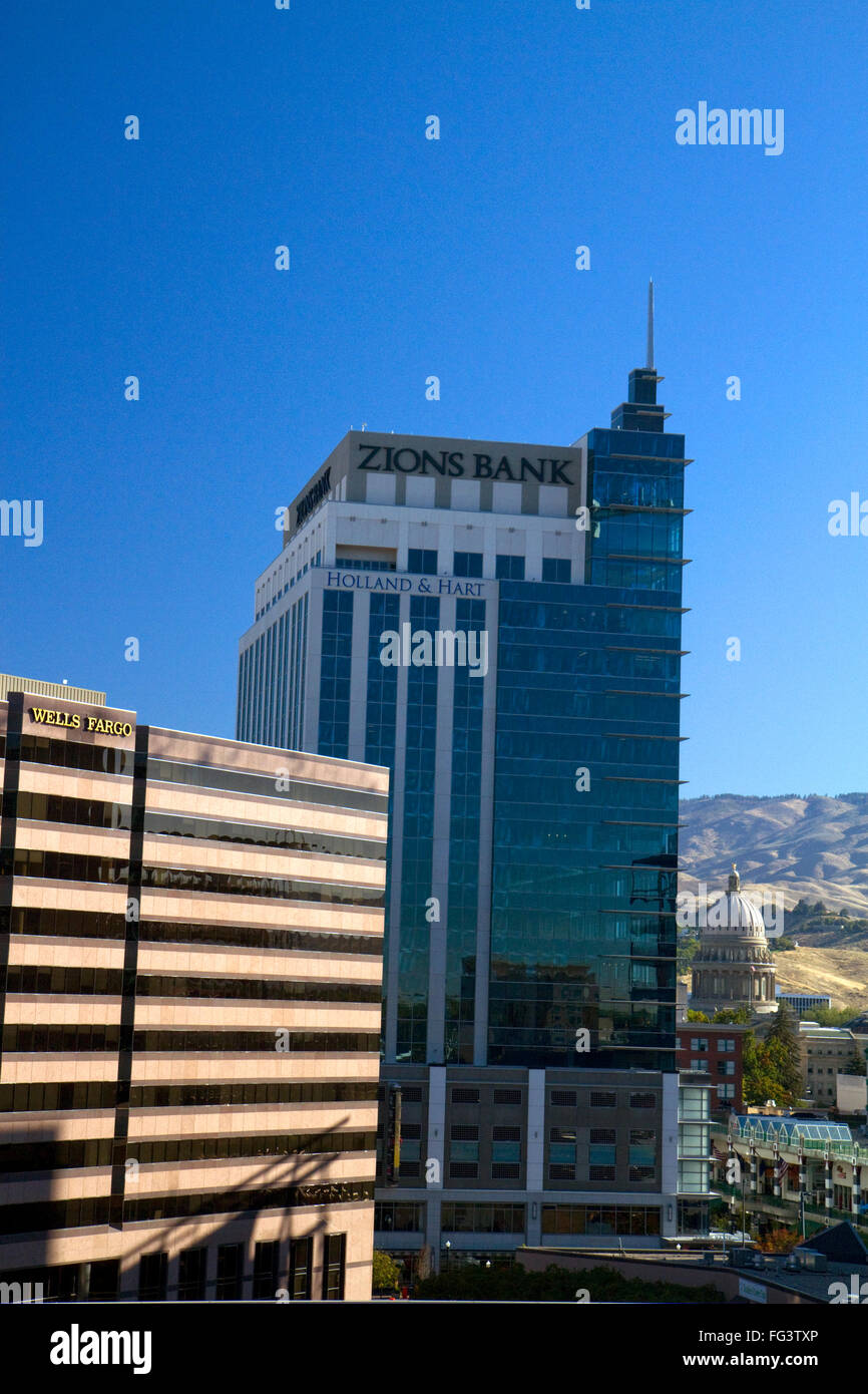 Zion Bankgebäude in der Innenstadt von Boise, Idaho, USA. Stockfoto