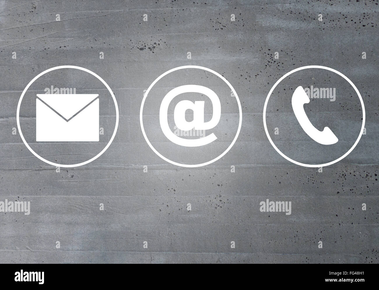 Kontaktieren Sie Symbole e-Mail-Nachricht-Konzept. Stockfoto