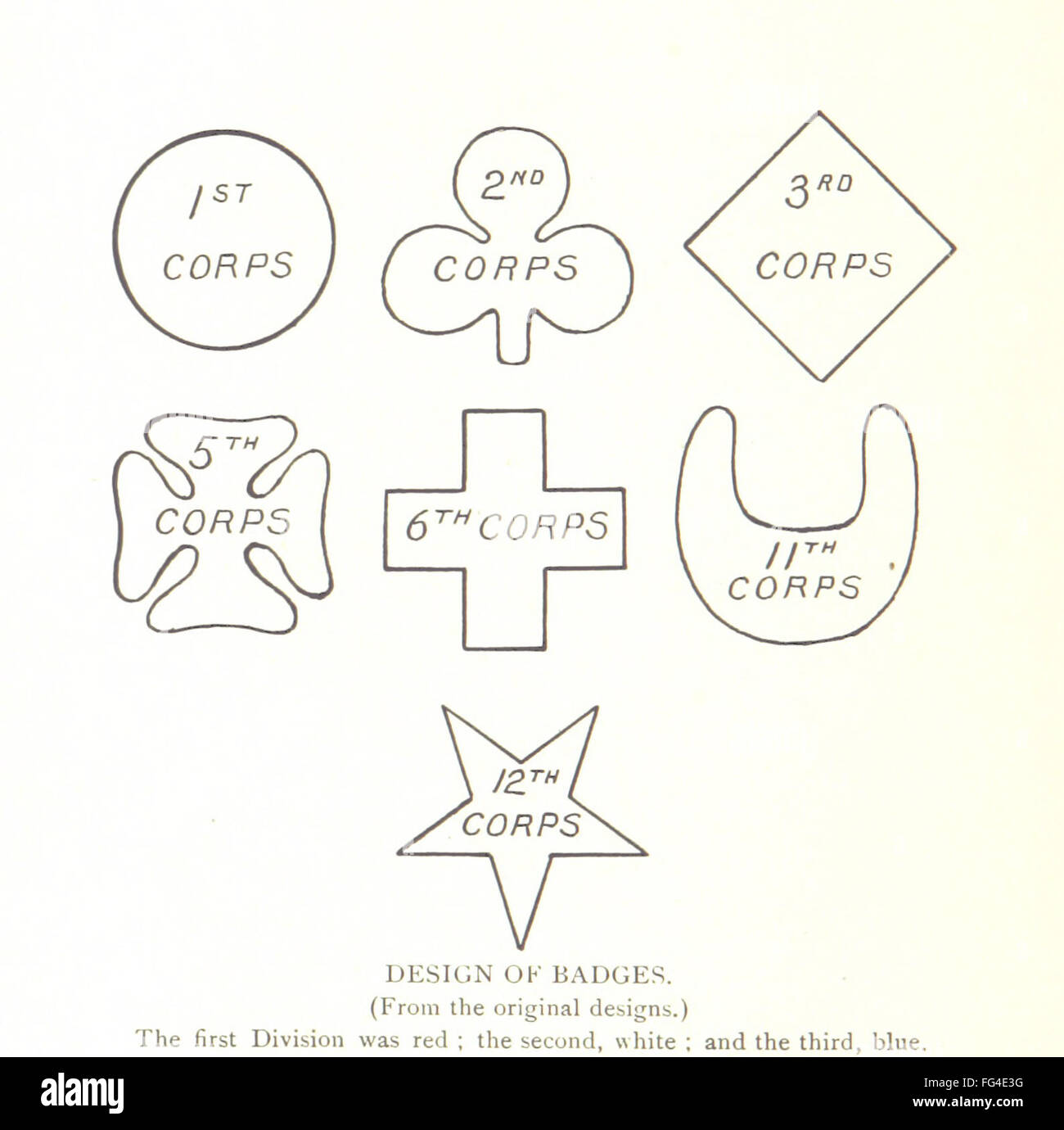 Dieses Buch enthält eine detaillierte Aufzeichnung der Operationen des Fifth Army Corps während des Amerikanischen Bürgerkriegs von 1861 bis 1865 mit Karten und Illustrationen, die wichtige Schlachten und Strategien darstellen. Stockfoto