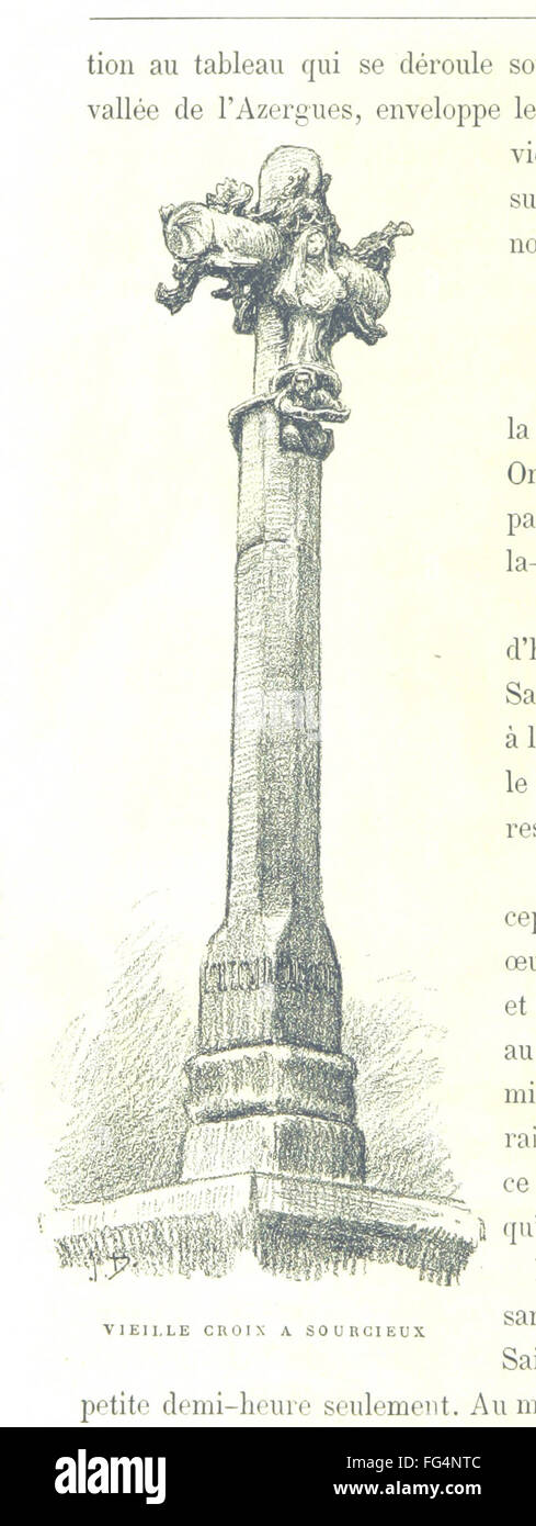 Ein Vintage-Buch, das die Gegend um Lyon, Frankreich, mit einem Vorwort von M. Coste-Labaume beschreibt. Es zeigt 250 Illustrationen von J. Drevet, die einen visuellen Guide zu den Landschaften und historischen Wahrzeichen der Region bieten. Stockfoto