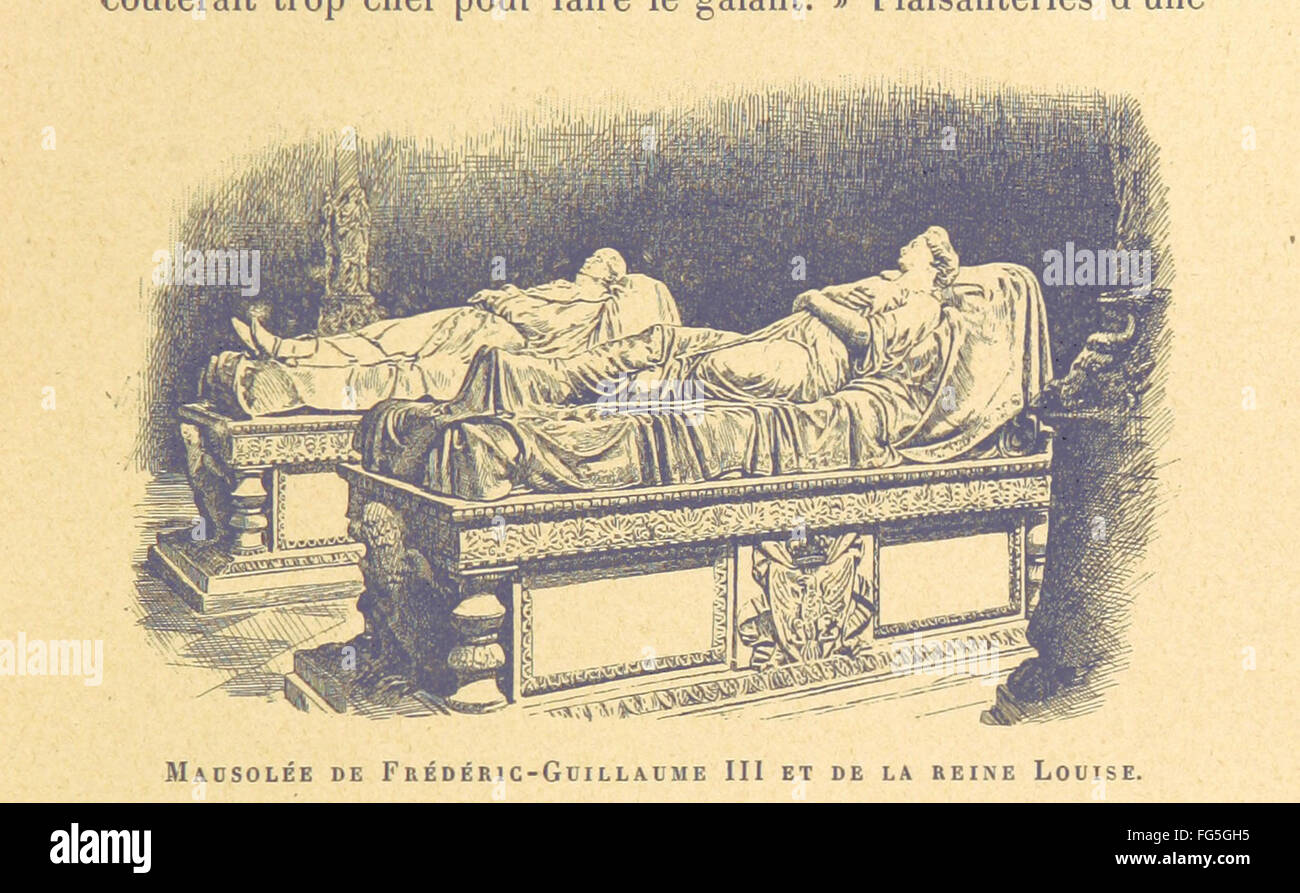 Ein Vintage-Buch mit dem Titel "L'Allemagne, 1789-1810", in dem das Ende des alten Deutschlands diskutiert wird. Es umfasst die historischen Ereignisse und Veränderungen in Deutschland zwischen 1789 und 1810, begleitet von Illustrationen. Stockfoto