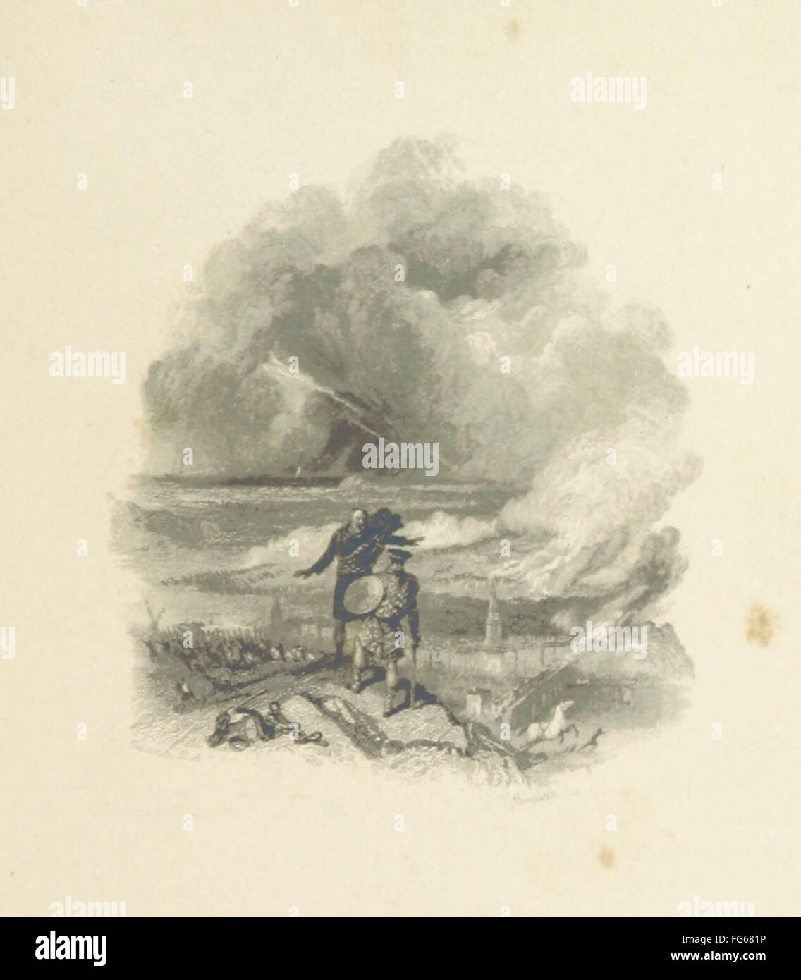 Die 9. Ausgabe von „The Poetical Works of Thomas Campbell“ ist wunderschön mit Vignetten von Turner illustriert. Die kunstvoll verzierte schwarze Schrift und handgezeichnete Illustrationen spiegeln den klassischen Stil der Literatur des 19. Jahrhunderts wider. Diese Ausgabe ist ein gutes Beispiel für Buchkunst aus dieser Zeit. Stockfoto