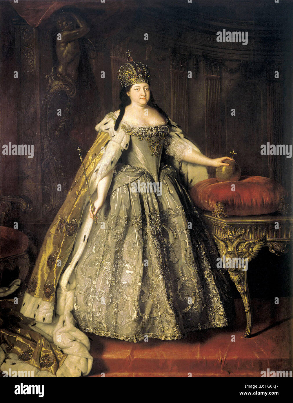 Anna von Rußland, Anna Ioanowna, Anna Iwanowna, Kaiserin von Russland von 1730 bis 1740. Stockfoto