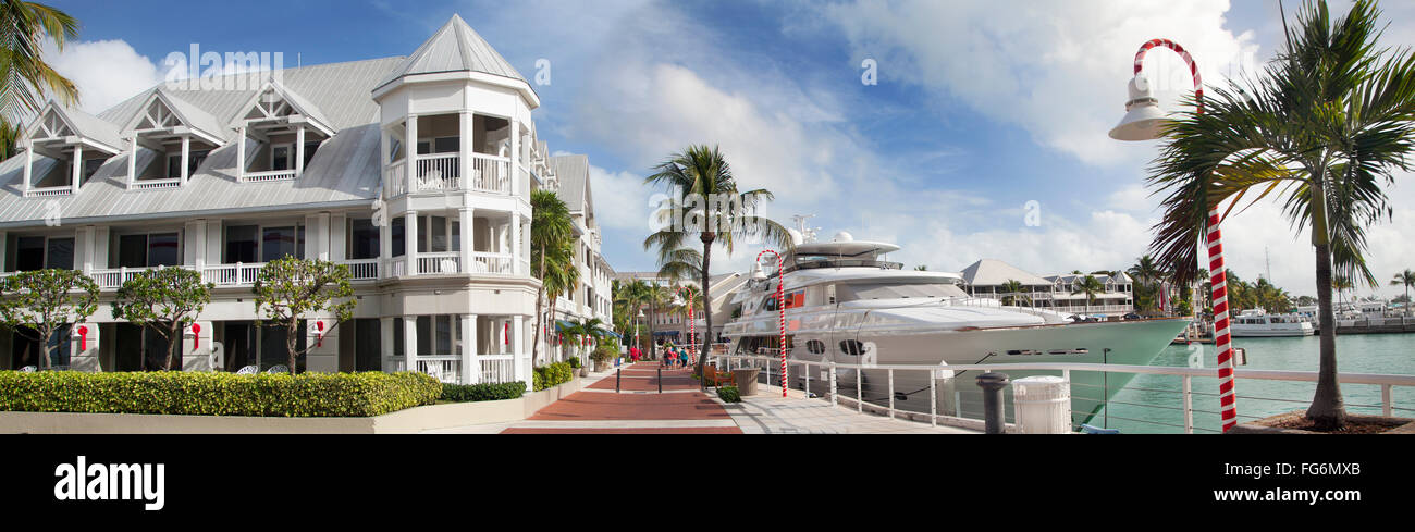 Key West Promenade und Hafen, Florida, USA Stockfoto