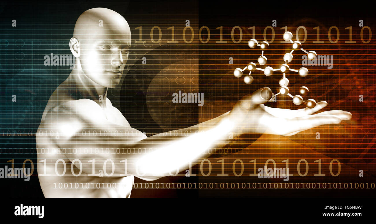 Medizinische Genetik oder genetische DNA-abstraktes Bild Stockfoto