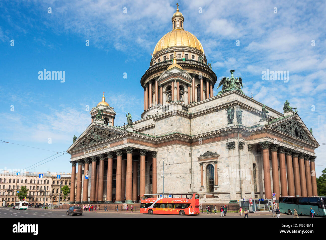 Isaakskathedrale, St. Isaak Platz, Sankt Petersburg, Nordwesten, Russische Republik Stockfoto