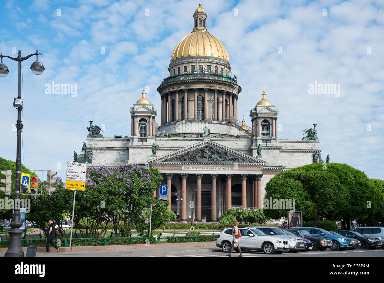 Isaakskathedrale, St. Isaak Platz, Sankt Petersburg, Nordwesten, Russische Republik Stockfoto