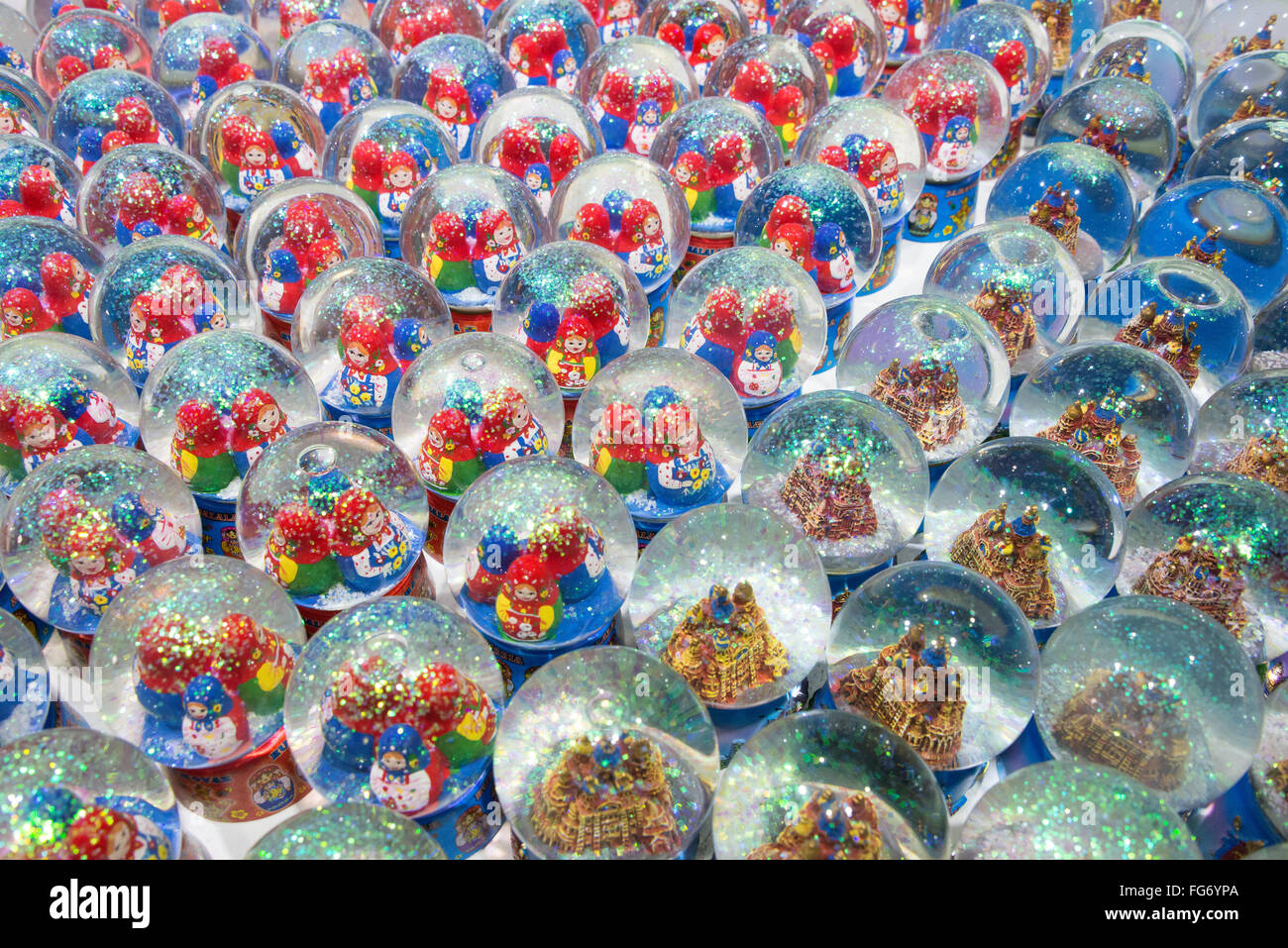 Snow Globe russischen Souvenirs, Sankt Petersburg, nordwestlichen Region, Russland Stockfoto